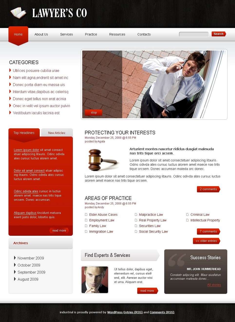 Lawyer PSD Template New Screenshots BIG