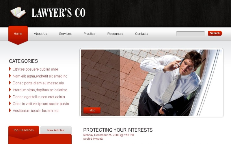 Lawyer PSD Template