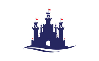 Castle vector illustration icon Template design v.17