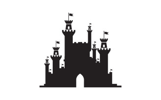 Castle vector illustration icon Template design v.18