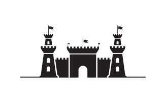 Castle vector illustration icon Template design v.1