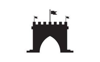 Castle vector illustration icon Template design v.4
