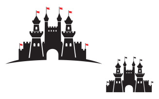 Castle vector illustration icon Template design v.5