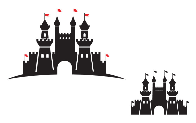 Castle vector illustration icon Template design v.5 Logo Template
