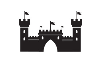 Castle vector illustration icon Template design v.6