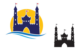 Castle vector illustration icon Template design v.9