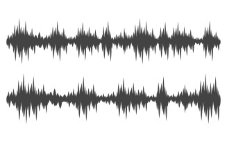 Sound waves illustration music studio design template v.1