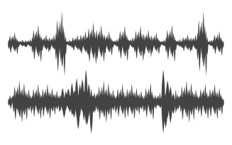 Sound waves illustration music studio design template v.2