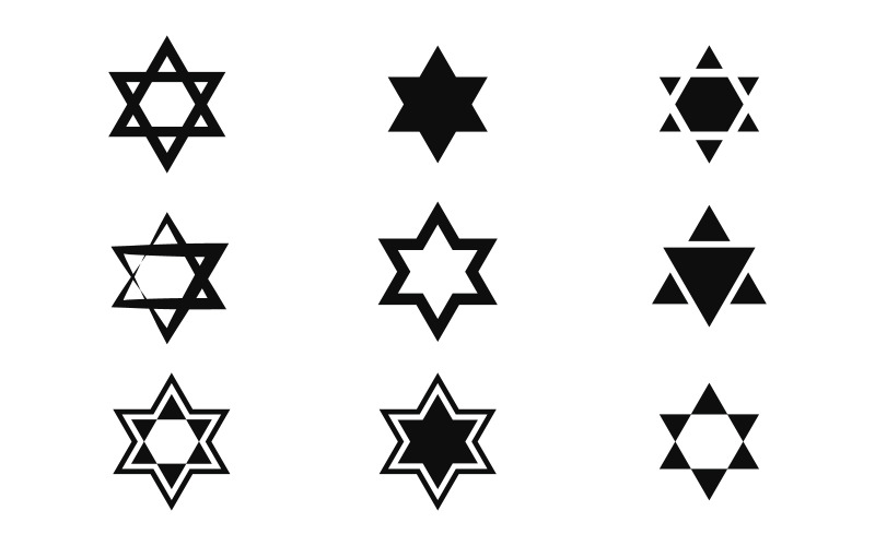 Star David Template vector illustration design template v.1 Logo Template