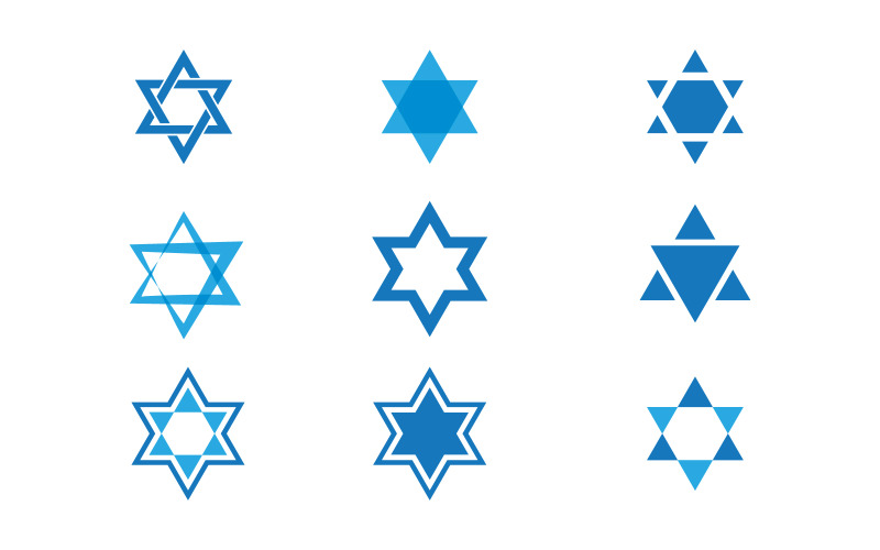Star David Template vector illustration design template v.3 Logo Template