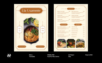 Arabian Restaurant Menu Template