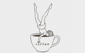 Coffee Lover PNG, Messy Bun Coffee Design, Coffee Quotes png, Sublimation PNG Download, Valentine