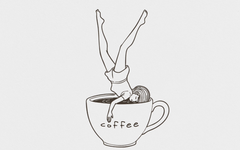 Coffee Lover PNG, Messy Bun Coffee Design, Coffee Quotes png, Sublimation PNG Download, Valentine Illustration