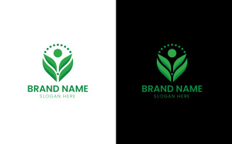 Eco Human Logo business Template-753