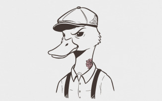 Funny Duck PNG, Adult Humor Sublimation Design, Cartoon Duck Clipart, Digital Download, Cute Duck