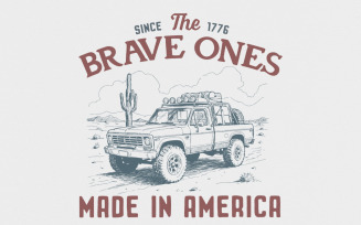 Land Of The Free Home Of The Brave PNG, 4th Of July Sublimation Design, Retro American Flag,