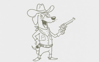 Cowboy Bulldog PNG, Western Dog Illustration, Vintage Pet Art, Rustic Farmhouse Decor, Sheriff Dog