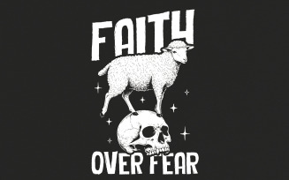 Faith Over Fear PNG, Faith png Design, Bible Verse png, Inspirational Clipart, Christian png, Jesus
