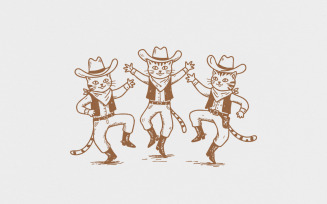 Retro Cowboy Cat Png, Funny Western Art, Vintage Digital Download, Nostalgic Gift, Cute Cat