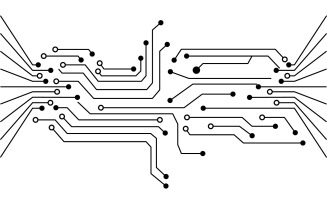 Circuit Digital Modern Illustration Template design v.3