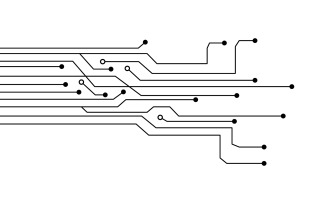 Circuit Digital Modern Illustration Template design v.6