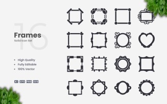 16 Frames Solid Icon Collection
