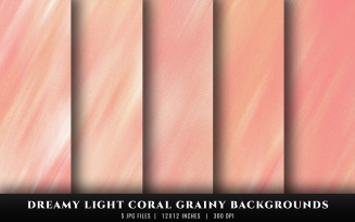 Dreamy Light Coral Grainy Texture Backgrounds