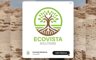 Nature-Inspired Tree Logo Template – Ideal for Landscaping & Environmental Businesses
