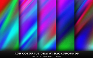 RGB Colorful Grainy Texture Backgrounds