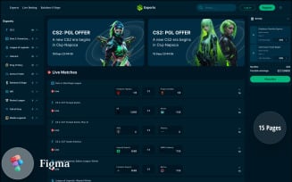 Esports - Esports Betting  Gambling Figma Template