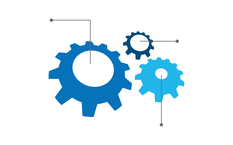 Gear Industrial technology icon illustration Logo Template v.1