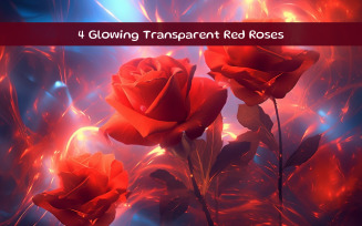 Glowing Transparent Red Roses