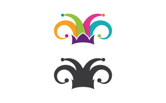 Harlequin hats stock illustration design template v.2