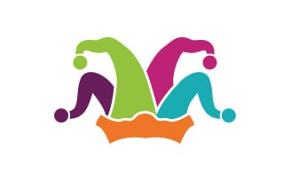 Harlequin hats stock illustration design template v.5