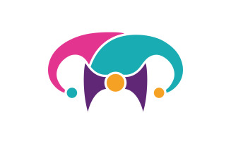 Harlequin hats stock illustration design template v.6