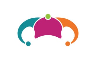 Harlequin hats stock illustration design template v.9