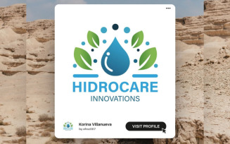 HydroCare Logo Design – Modern & Minimalist Water Saving Logo Template