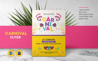 Fun Carnival Party Invitation Flyer – Customizable & Vibrant Design