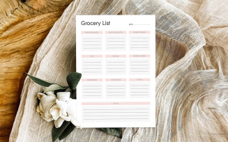 Canva Grocery List Template