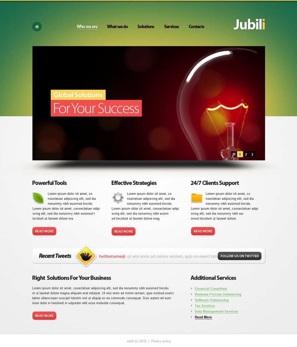 Business PSD Template New Screenshots BIG