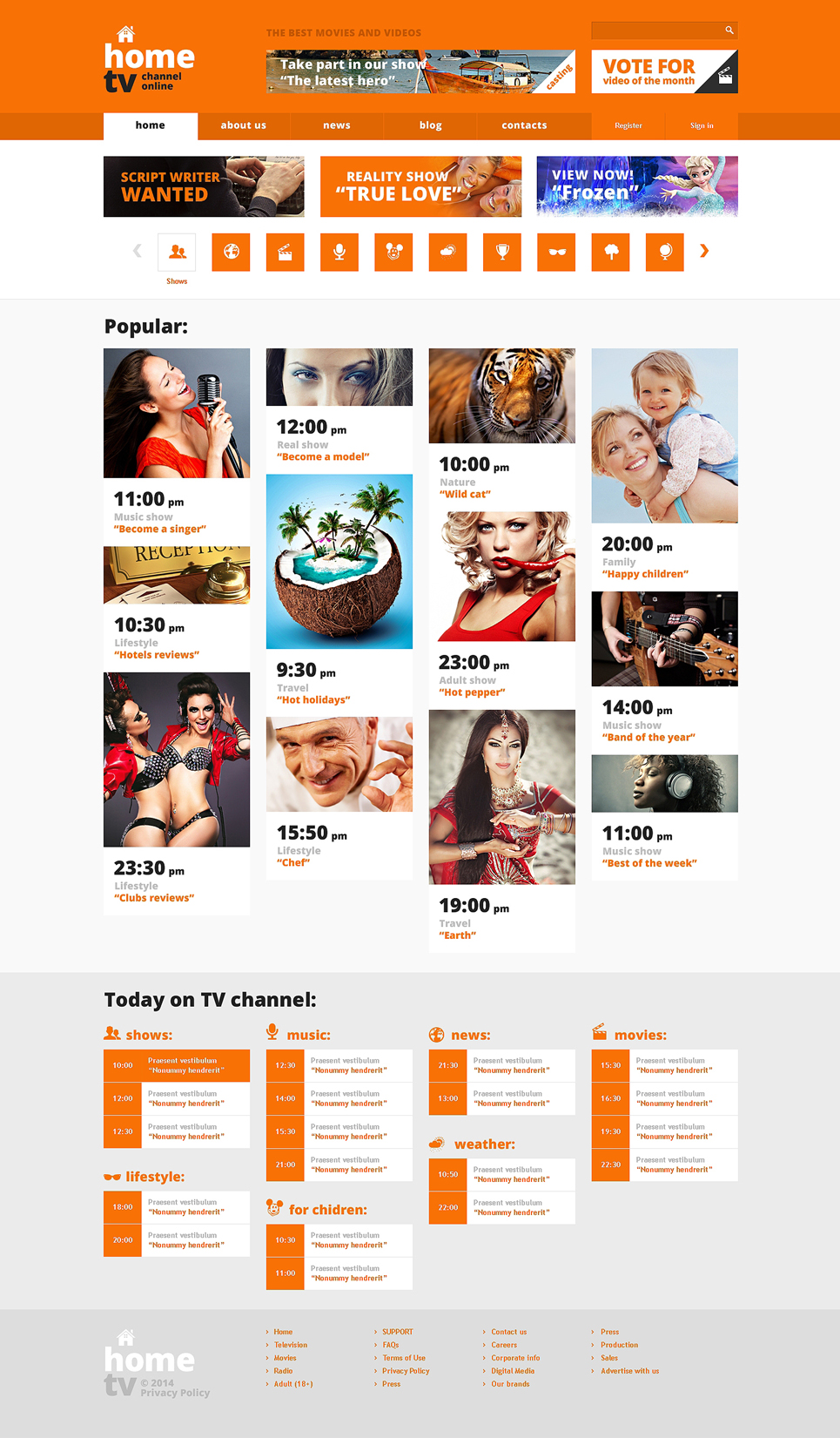 TV Channel Responsive Website Template New Screenshots BIG