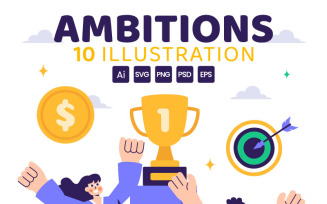 10 Ambitions to Success Illustration