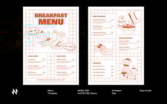 Minimal Breakfast Menu Template