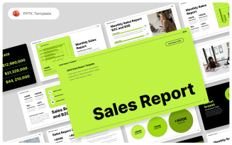 Sales Report 2025 PowerPoint Presentation Template