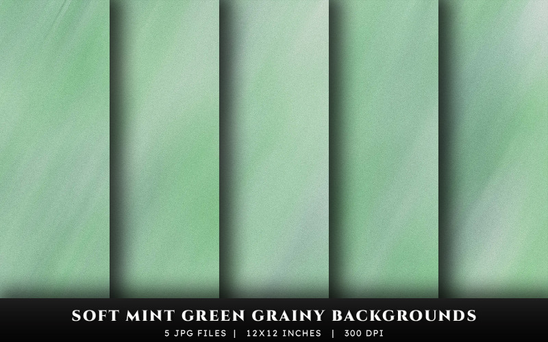 Soft Mint Green Grainy Texture Backgrounds