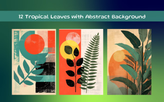 Tropical Leaves with Abstract Background
