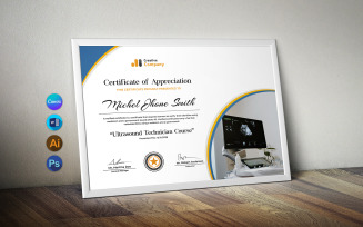 Canva Ultrasound Technician Course Certificate