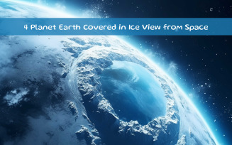 Planet Earth Covered in Ice View from Space