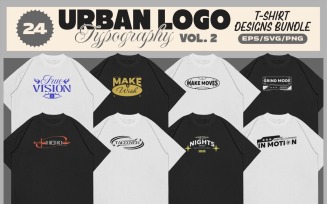 Urban Logo Typography T-shirt Designs Bundle vol. 2