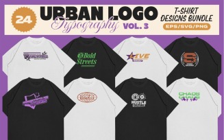 Urban Logo Typography T-shirt Designs Bundle Vol. 3